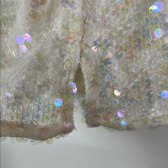 NWT Sequin Lace Halter Top Cream Free People - Picture 9 of 13